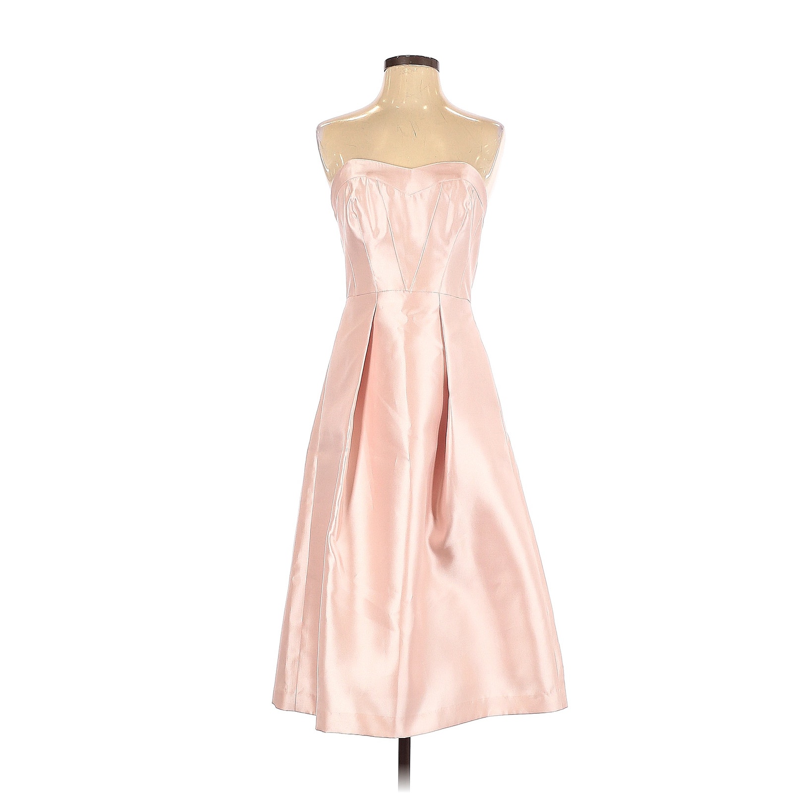 Shoshanna Midnight Antoinette Cocktail Dress 2 Strapless Midi Powder Pink $395 — image 2 of 4
